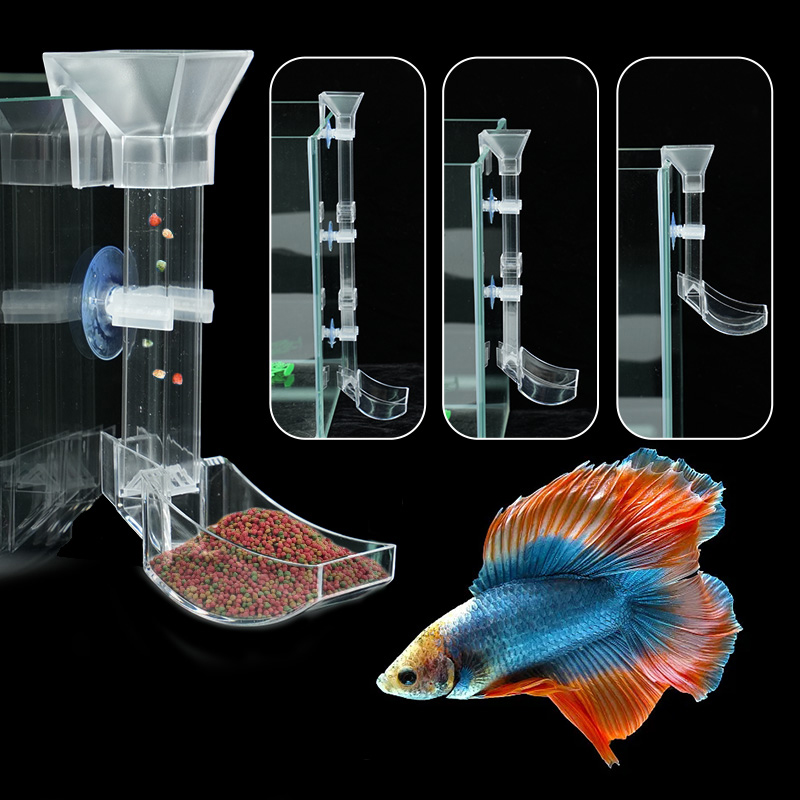 Aquarium Fish Feeder - 17cm/28cm/38cm Acrylic Feeding Tube Set for
