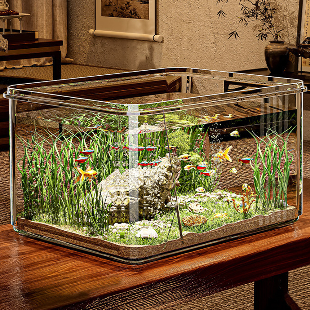 1 PC Transparent Aquarium Crea - Xiaomi Aquarium Fish Tank のレビューと価格