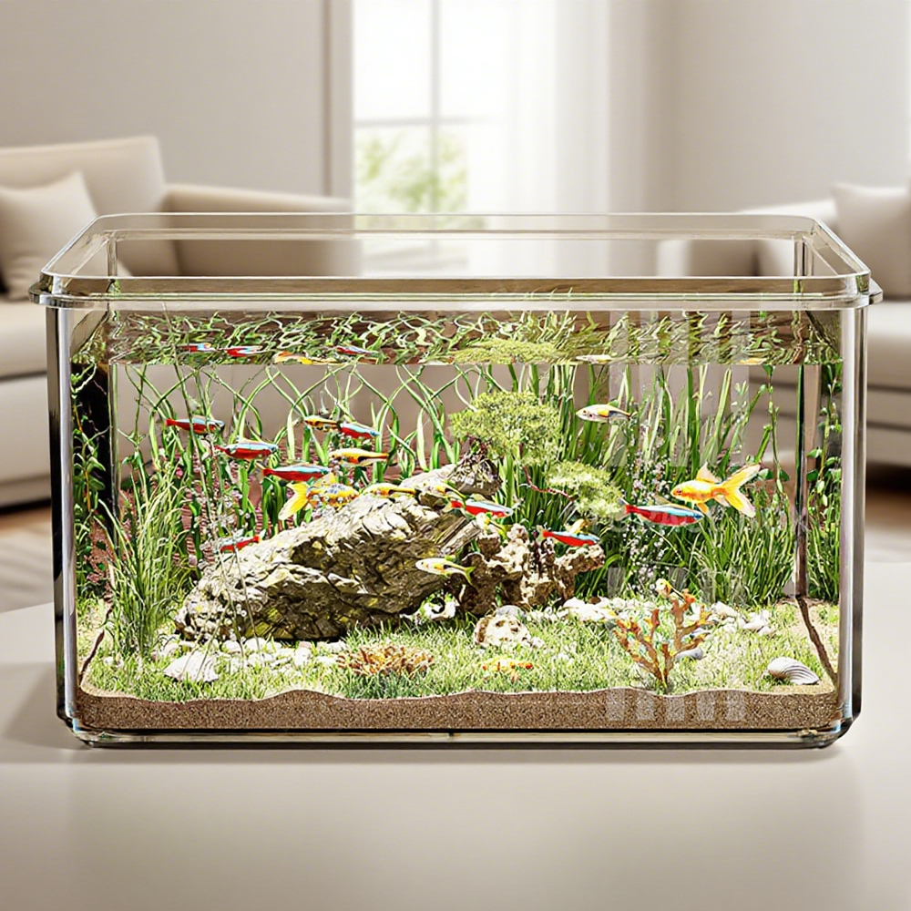1 PC Transparent Aquarium Crea - Xiaomi Aquarium Fish Tank のレビューと価格