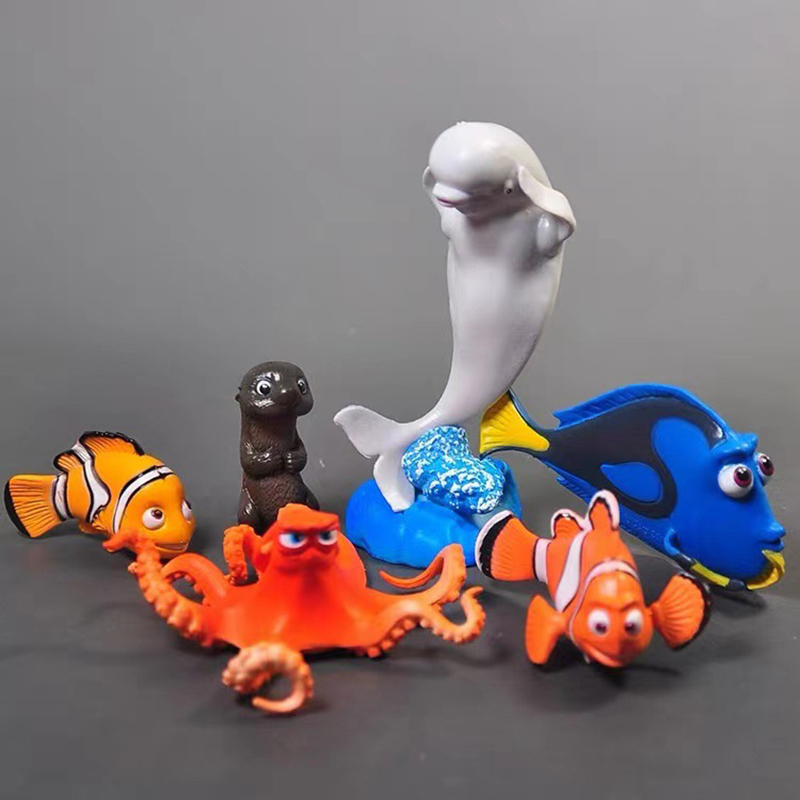 Cute 6 PC Dolls Statue World O - Aquarium Fish Dolphin のレビューと価格