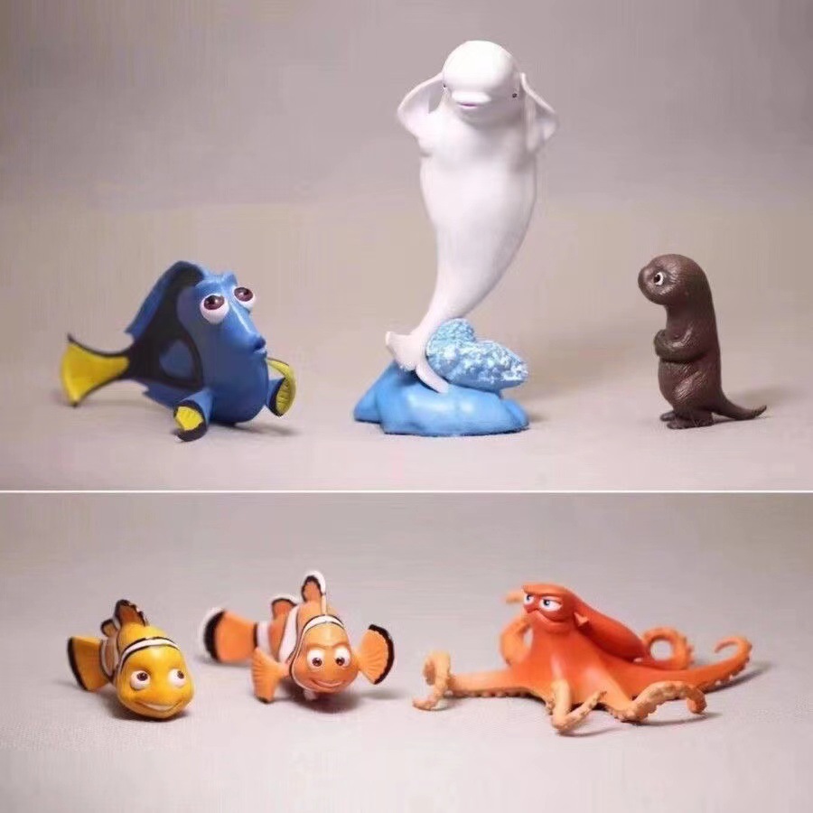 Cute 6 PC Dolls Statue World O - Aquarium Fish Dolphin のレビューと価格
