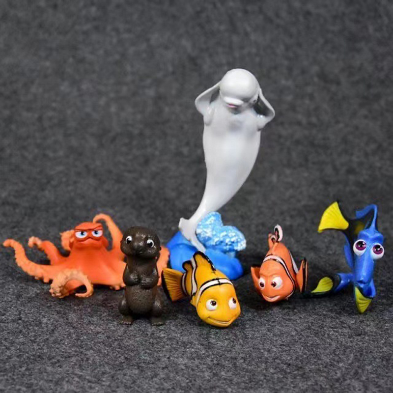 Cute 6 PC Dolls Statue World O - Aquarium Fish Dolphin のレビューと価格