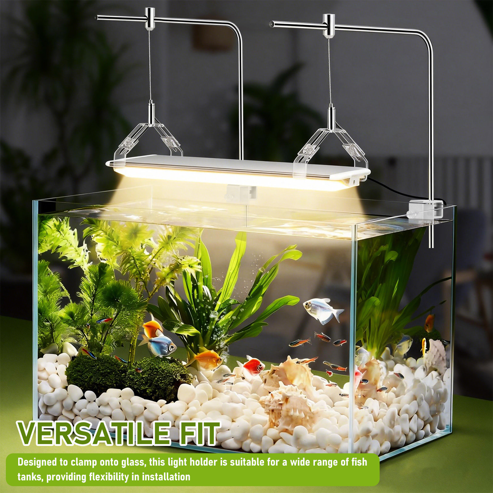 2Pcs Aquarium Lamp Holder Supp - Aquarium Fish Light Lamp のレビューと価格