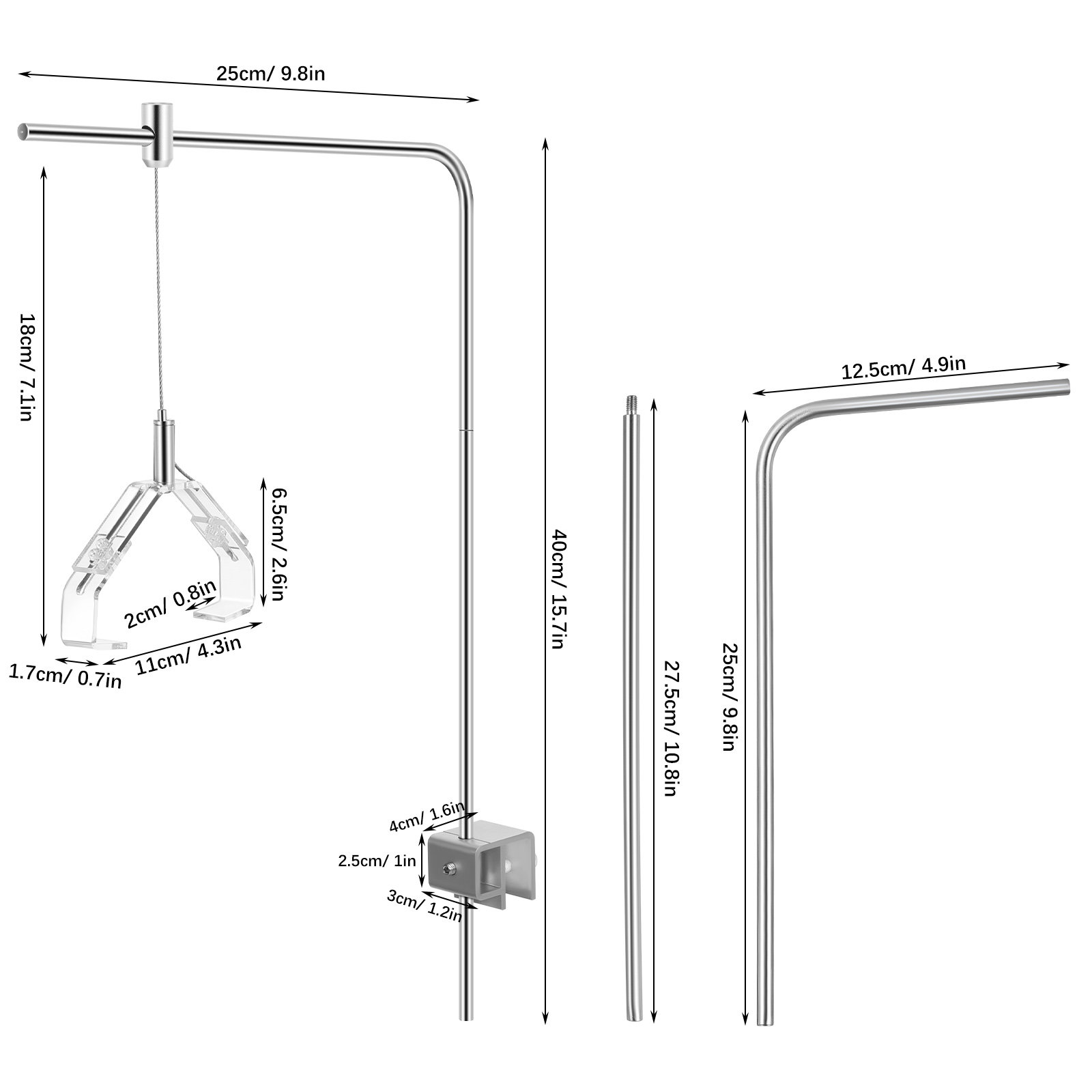 2Pcs Aquarium Lamp Holder Supp - Aquarium Fish Light Lamp のレビューと価格