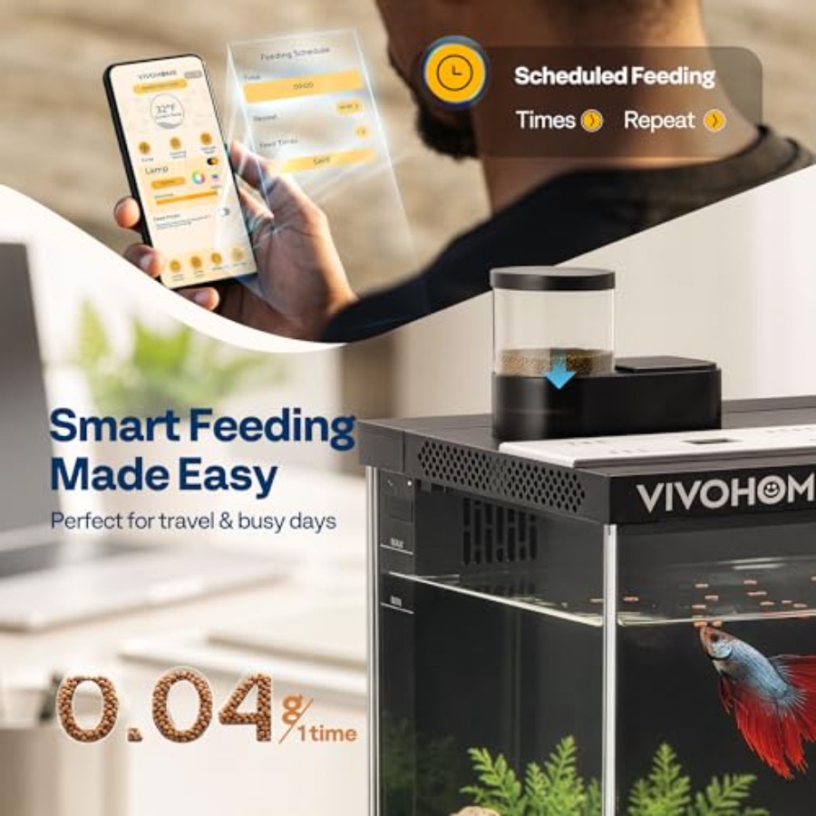 5 Gallon Smart Fish Tank with  - Aquarium Fish Feeder のレビューと価格