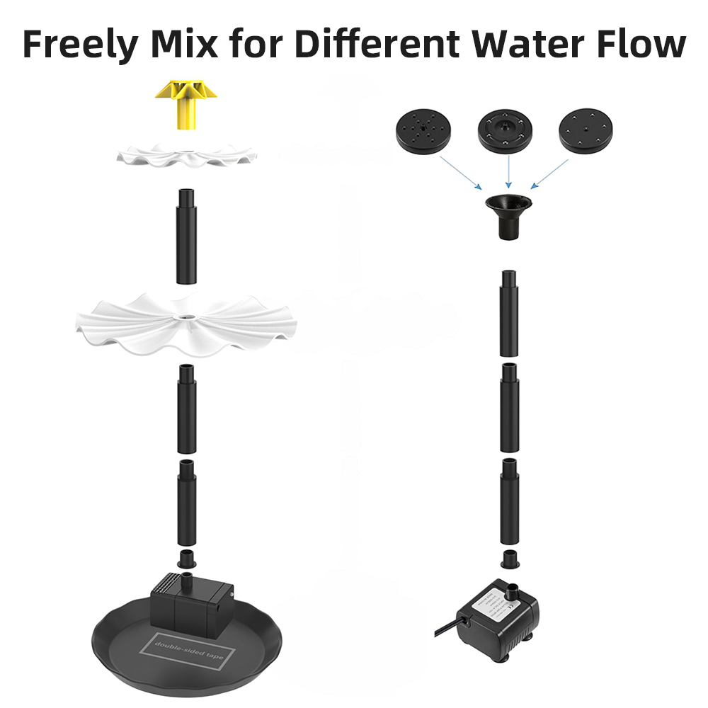 Solar Fountain Pump for Bird B - Aquarium Fish In Pond のレビューと価格