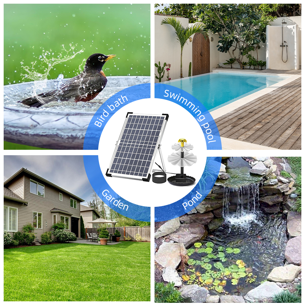 Solar Fountain Pump for Bird B - Aquarium Fish In Pond のレビューと価格