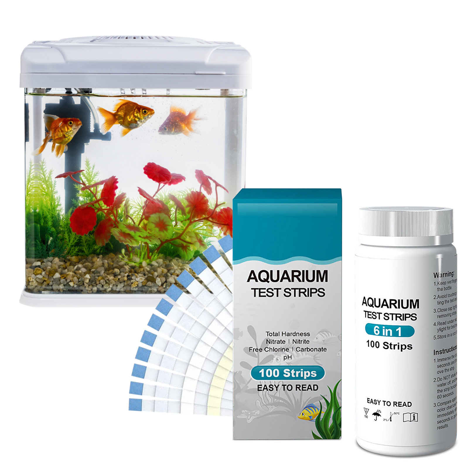 100pcs 6-in-1 Water Quality Te - Aquarium Fish In Pond のレビューと価格