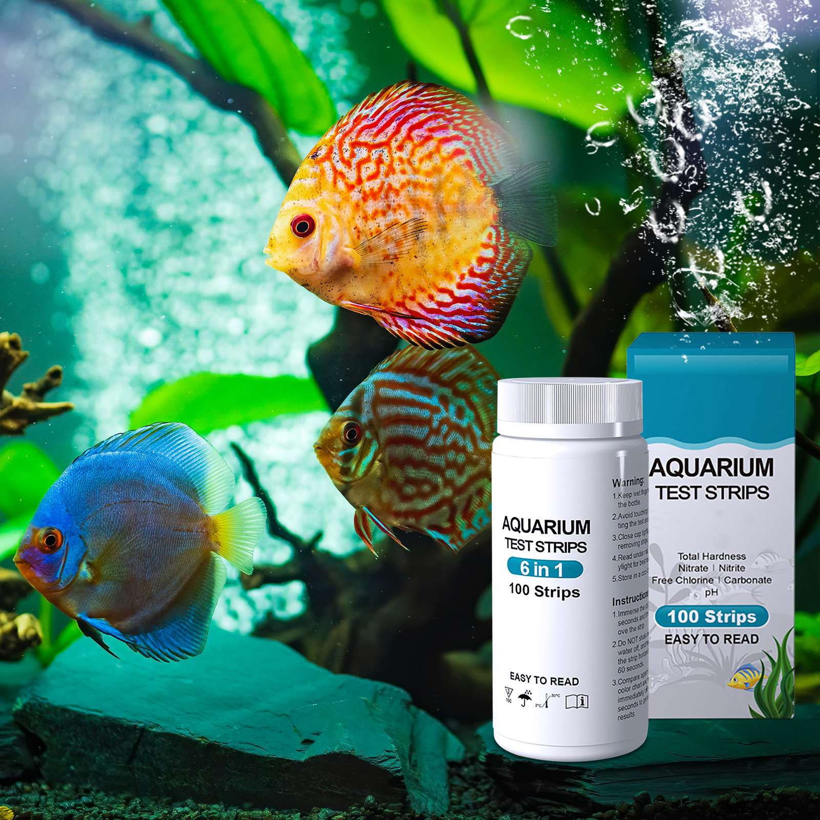 100pcs 6-in-1 Water Quality Te - Aquarium Fish In Pond のレビューと価格