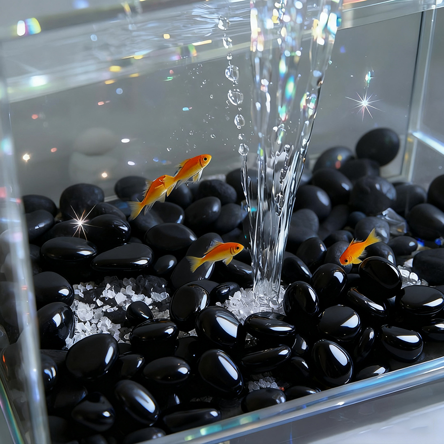 200g Black High Polished Natur - Aquarium Fish Gallery のレビューと価格