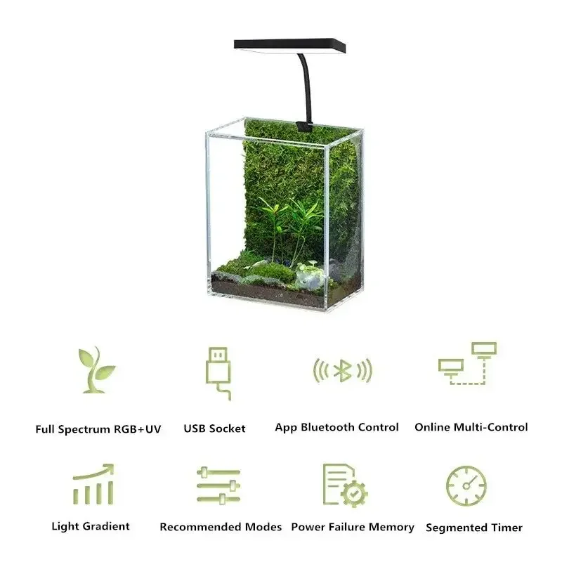 WEEK AQUA Mini 9 Pro USB Nano  - Aquarium Fish Light Lamp のレビューと価格