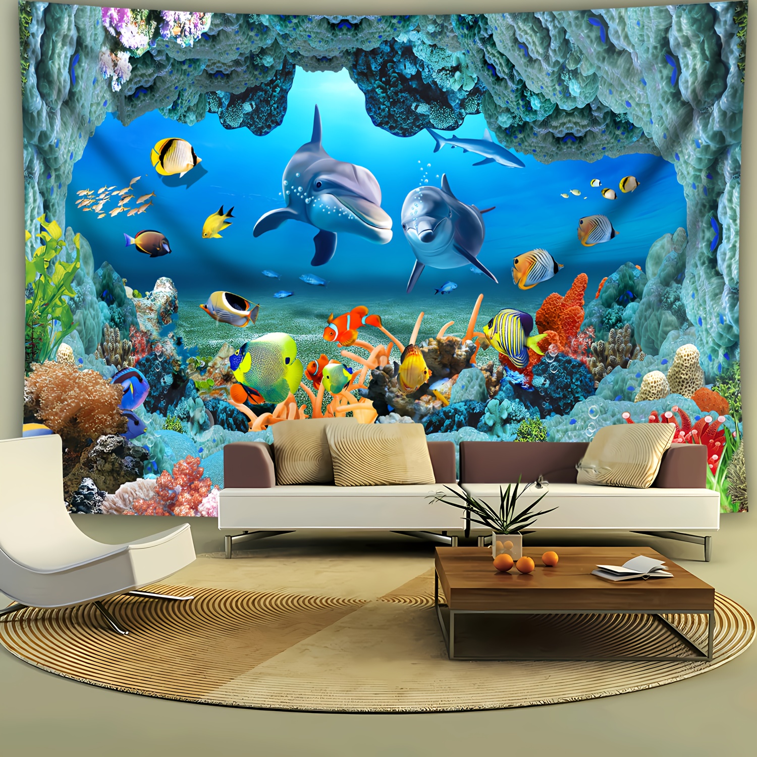 Underwater Coral Reef Dolphin  - Aquarium Fish Dolphin のレビューと価格