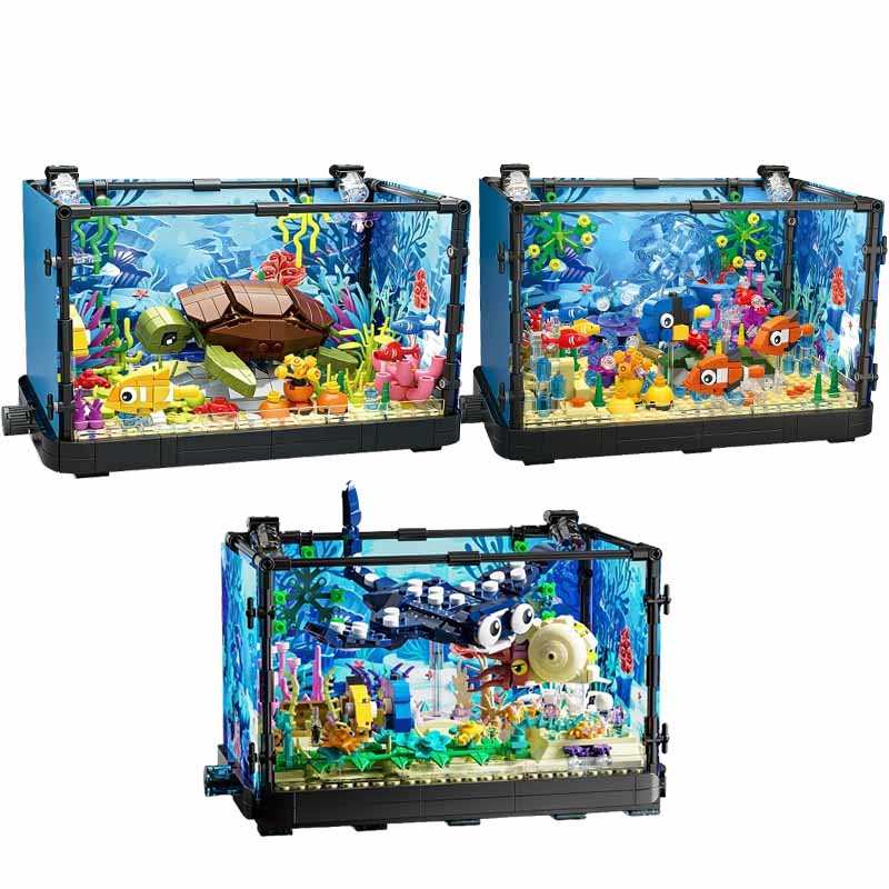 Fish Tank Building Block Set w - Aquarium Fish For Beginners のレビューと価格