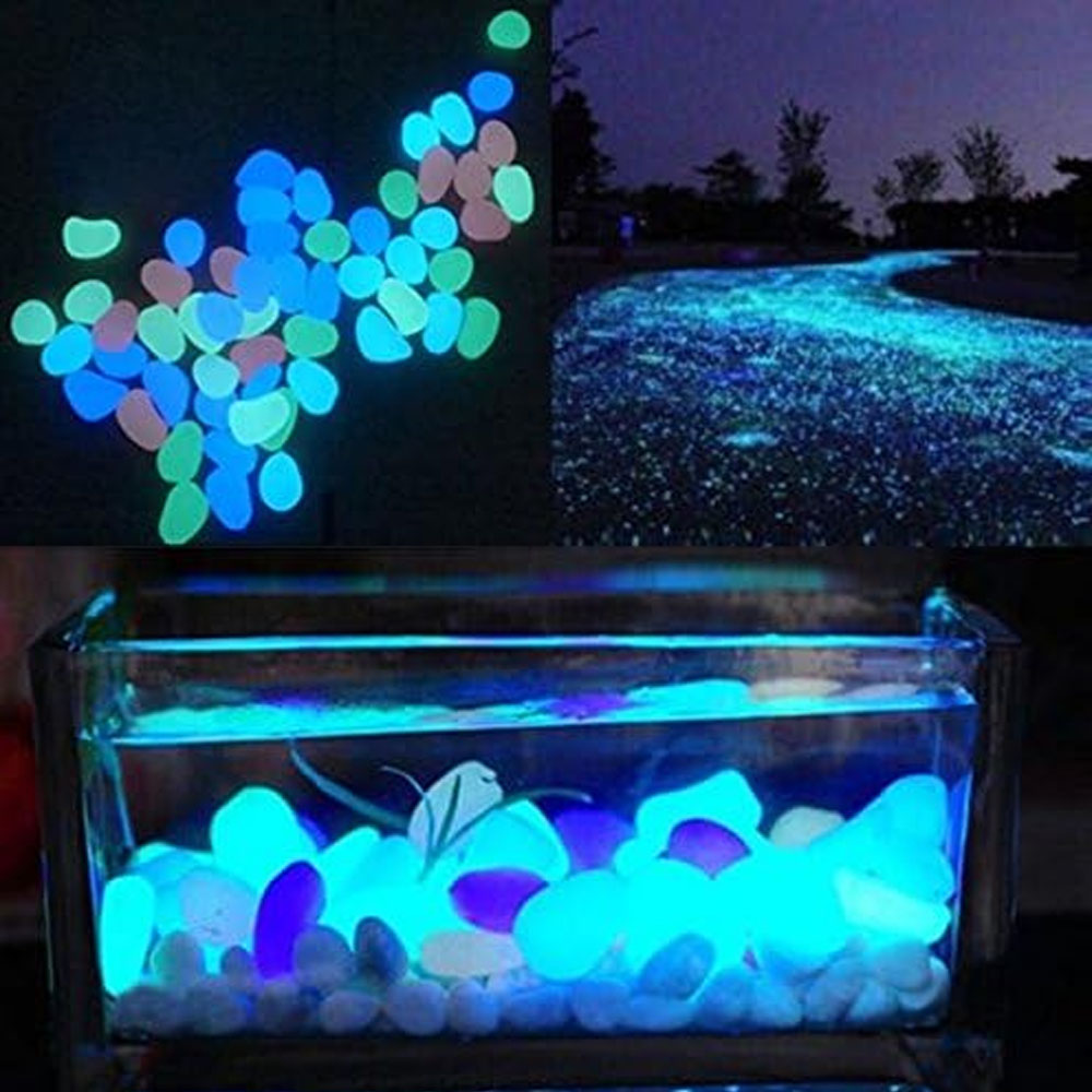 Fish Tank Rocks Glow Blue Pebb - Aquarium Fish Gallery のレビューと価格