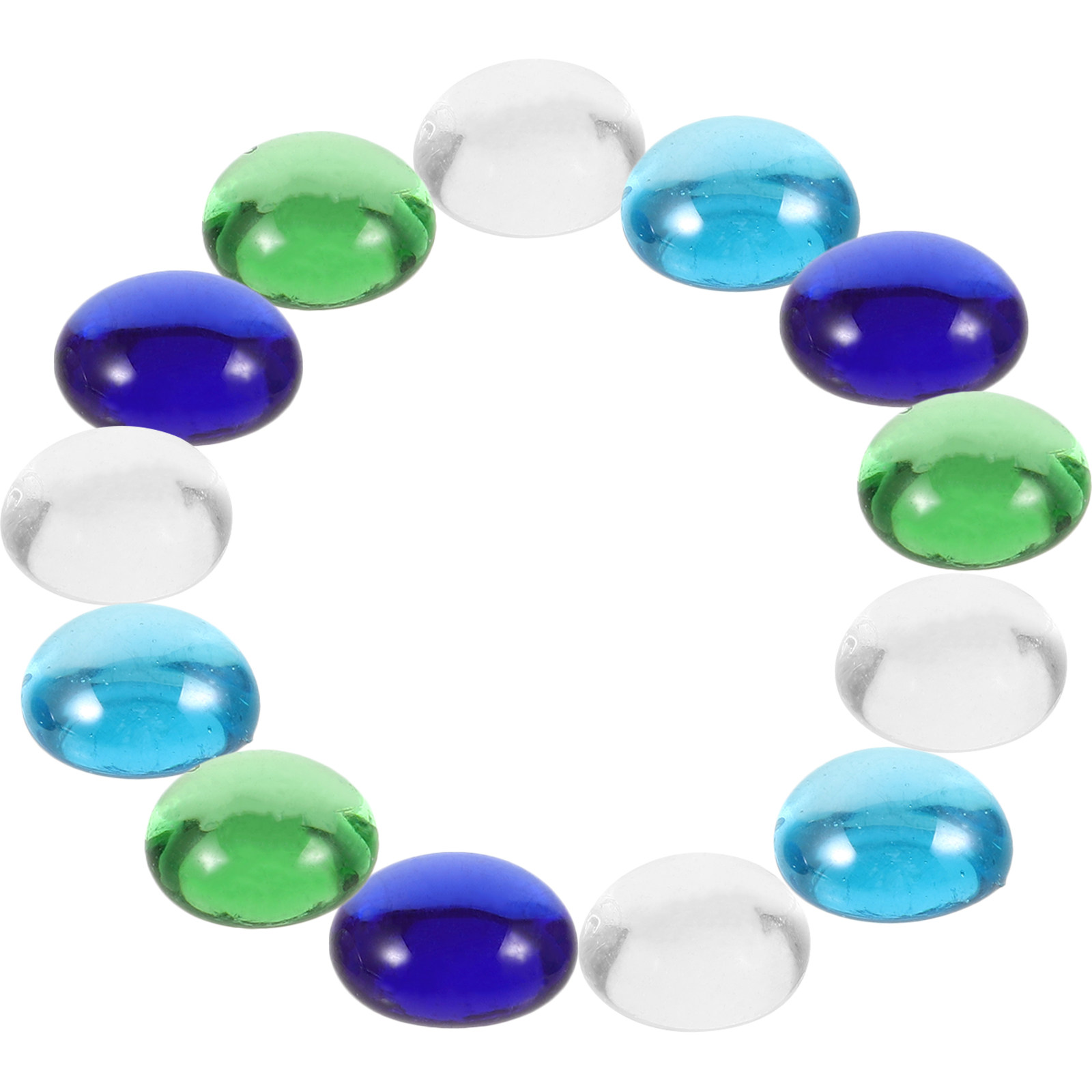 1Set Colorful Glass Beads Flat - Aquarium Fish In Pond のレビューと価格
