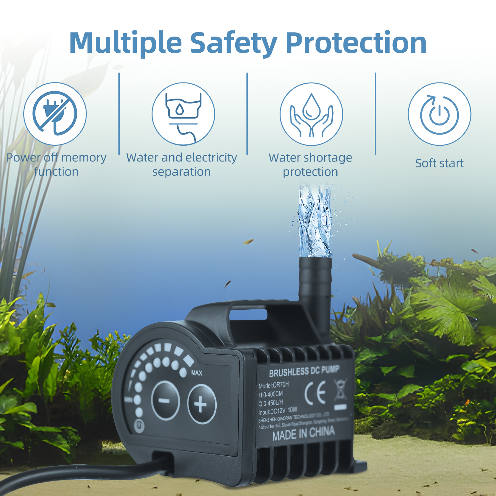 Submersible 12V Water Pump 8 L - Aquarium Fish In Pond のレビューと価格