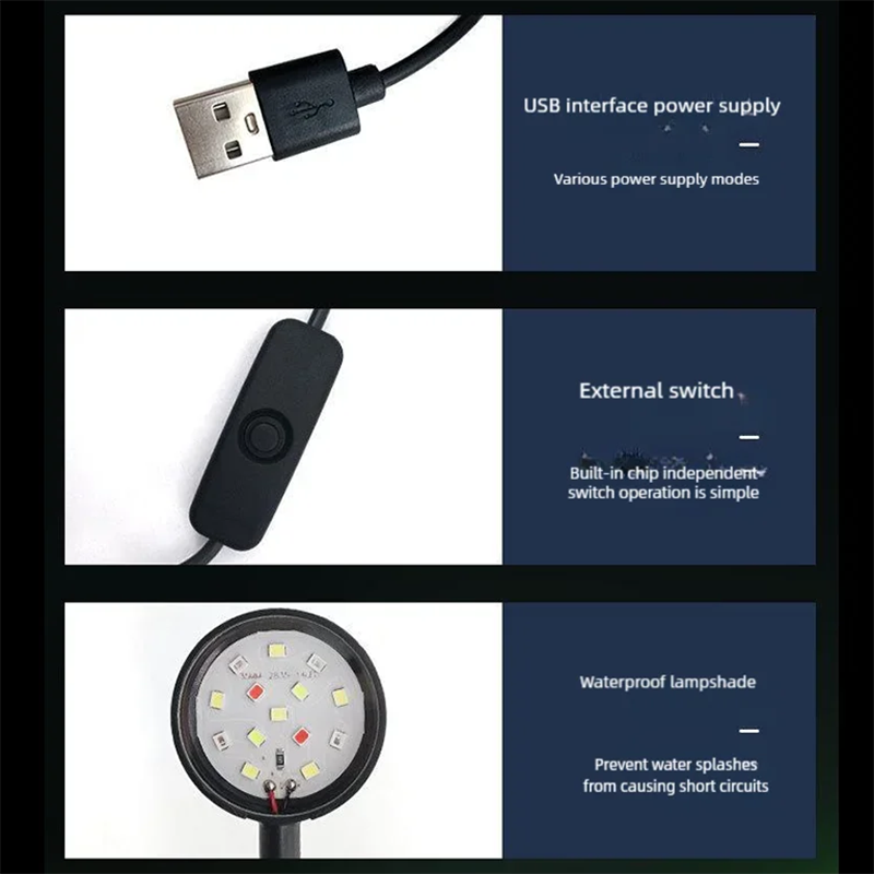 USB LED Fish Tank Clip Lamp Hi - Aquarium Fish Light Lamp のレビューと価格