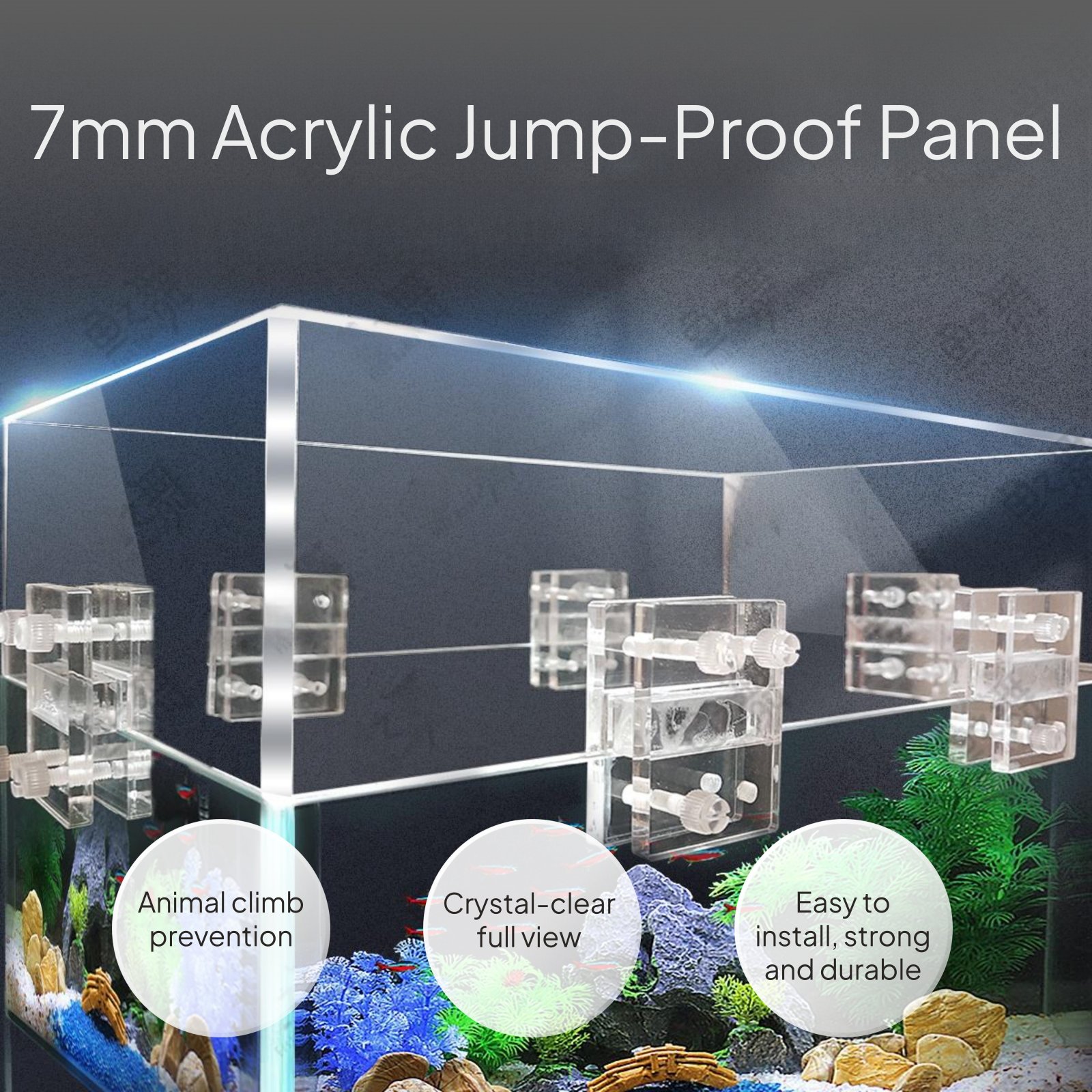 Acrylic Aquarium Jump Guard Di - Aquarium Fish Jump Guard のレビューと価格