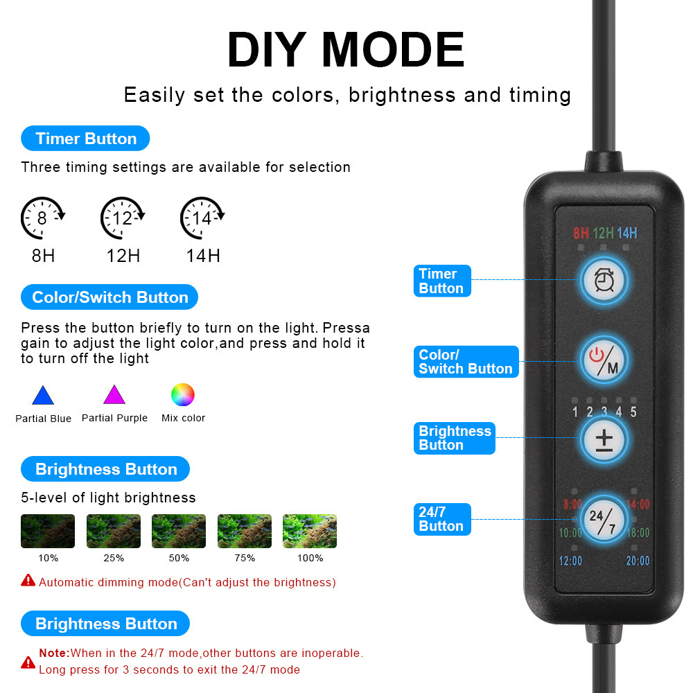 LED Aquarium Light Full Spectr - Aquarium Fish Light Lamp のレビューと価格
