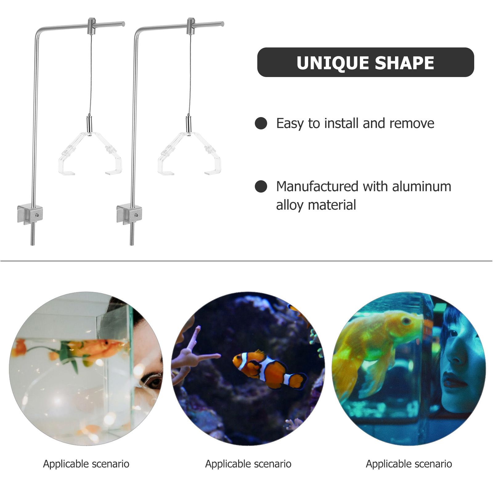 2pcs Aquarium Light Holder Wit - Aquarium Fish Light Lamp のレビューと価格