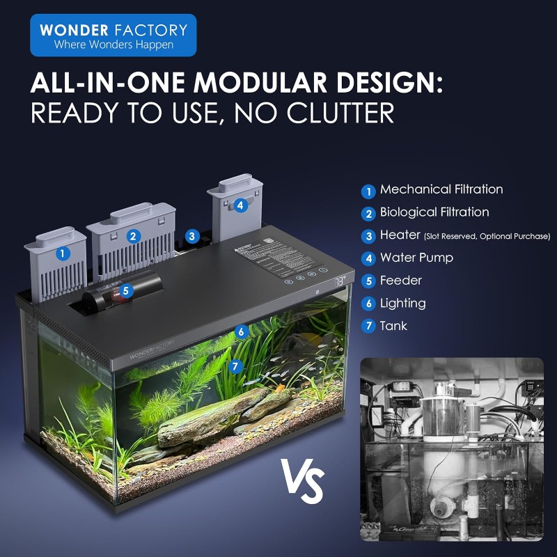 Smart Aquarium, Glass Fish Tan - Aquarium Fish Feeder のレビューと価格